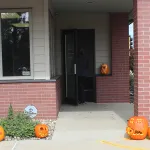 office with pumpkins