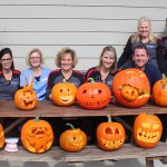 staff with pumpkins